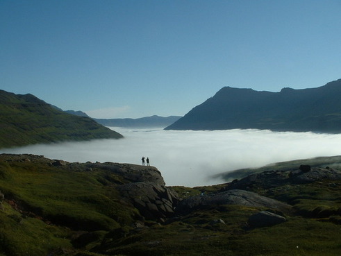 Brume matinale sur 
Seydisfjrdur (Islande)