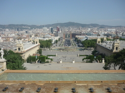 Vue de Barcelone depuis Montjuc