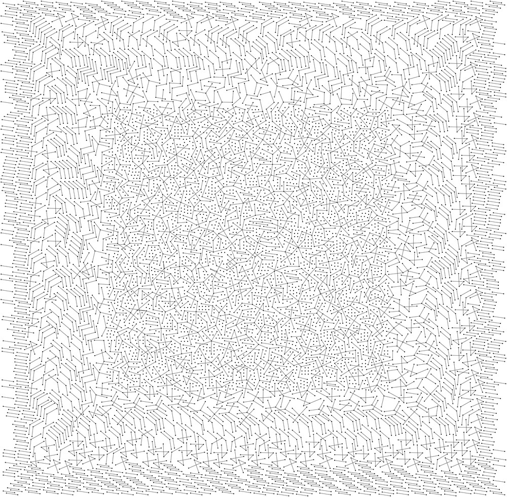 A realization of the Moran forest with 10000 vertices.