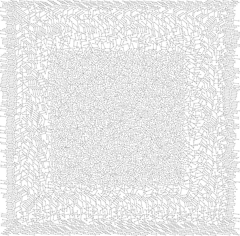 A realization of the Moran forest with 10000 vertices.