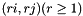 $ (ri,rj) (r \geq 1)$