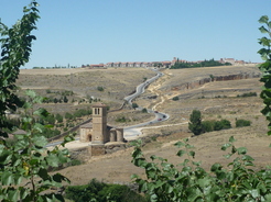 Eglise vue depuis le chteau de Sgovie