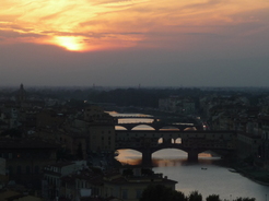 Coucher de soleil sur l'Arno
