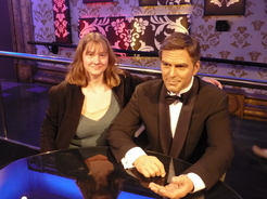 Deume et George Cloonet chez madame Tussaud