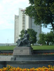 Une statue dans Minsk