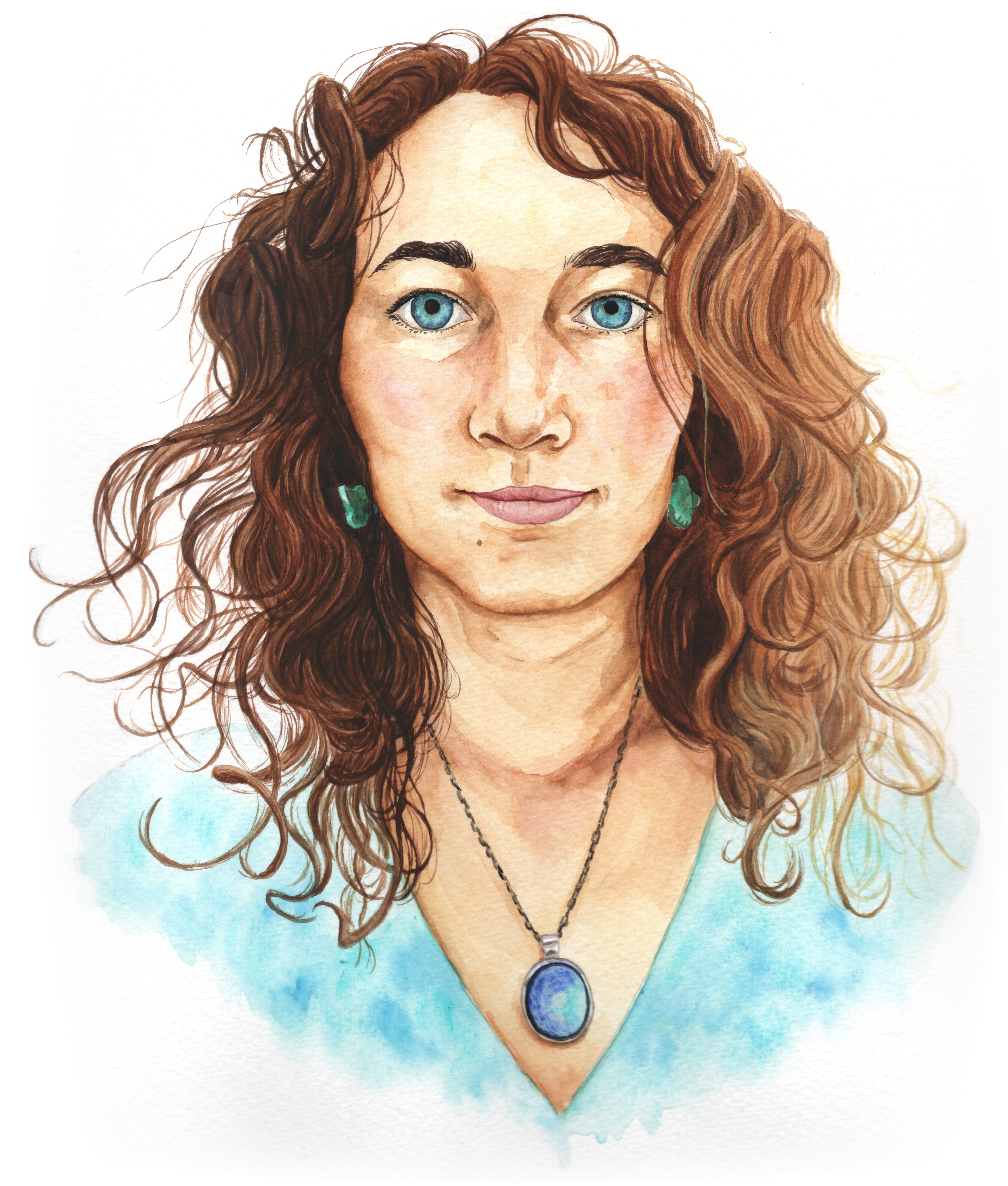 A watercolor portrait