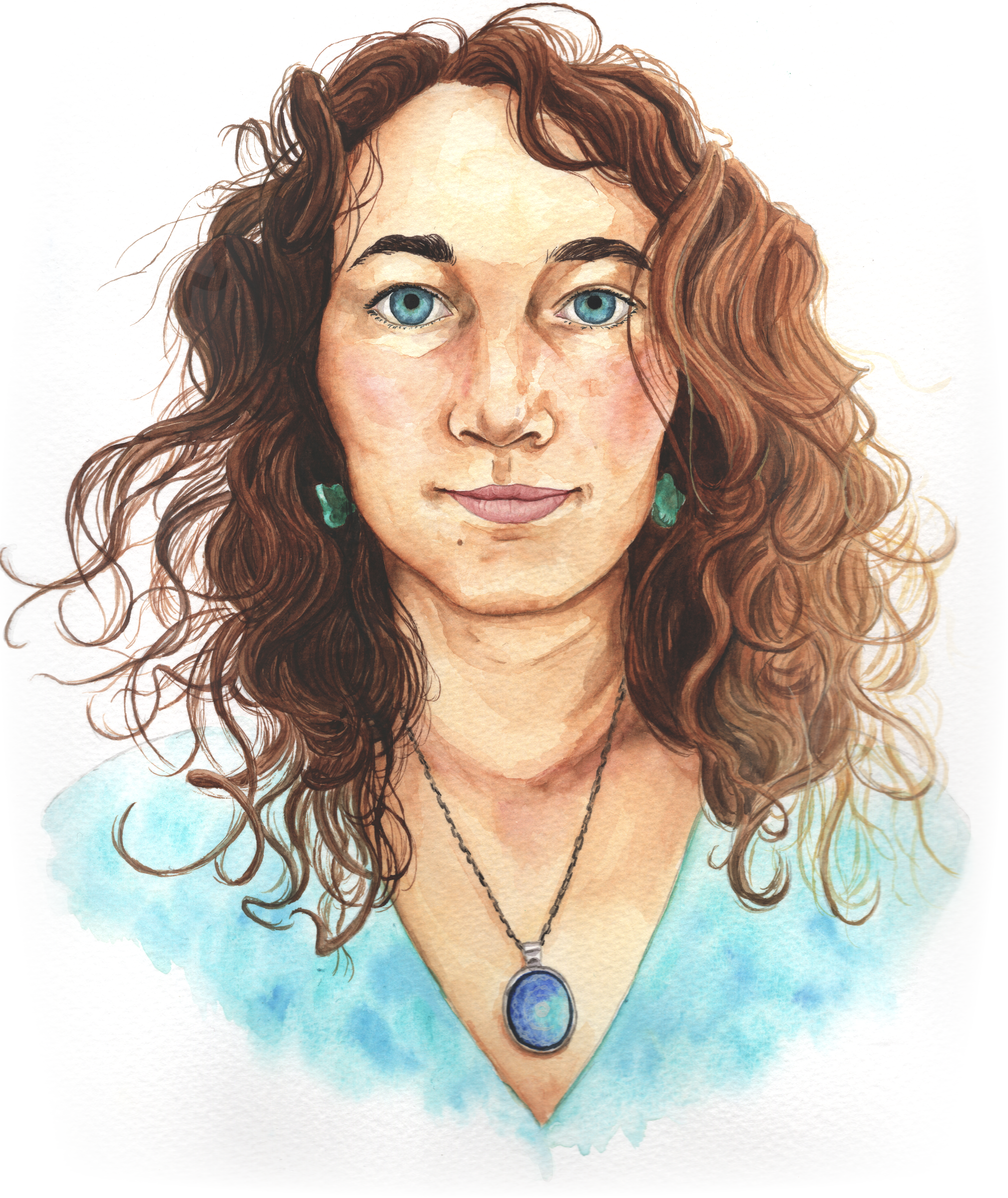 A watercolor portrait